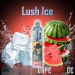 Mrzel okus za vape Lush Ice, ki ga ponuja Randm Tornado 7000, s svežimi lubenicami in ledenimi kockami z živo rdečimi in hladnimi odtenki.