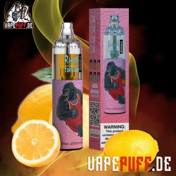 RandM-Tornado-gorilla vape 7000-Pink-Lemonade RandM-Tornado-gorilla vape 7000-Pink-Lemonade